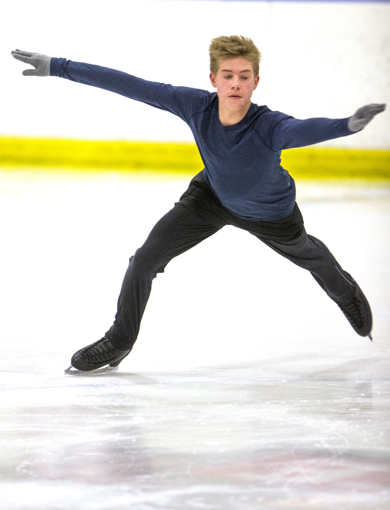Local youth figure skaters practice at Ice House